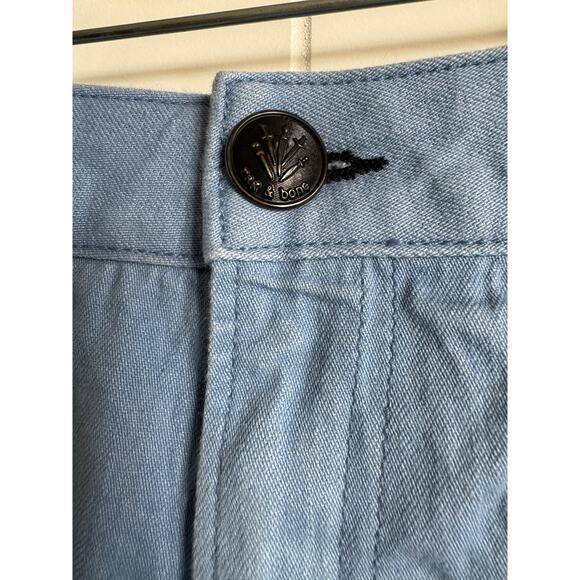Rag & Bone Womens Shorts Sz 23 Slim Fit High Rise Powder Blue Cotton - Picture 5 of 10